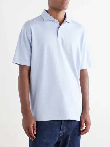 Peter Millar Excursionist Cotton-Blend Herringbone Polo Shirt - Men | Thumbnail 3