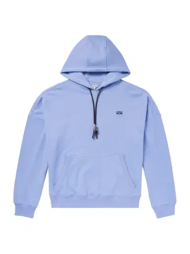 Loewe Anagram-Embroidered Leather-Trimmed Cotton-Jersey Hoodie - Men | Thumbnail 1