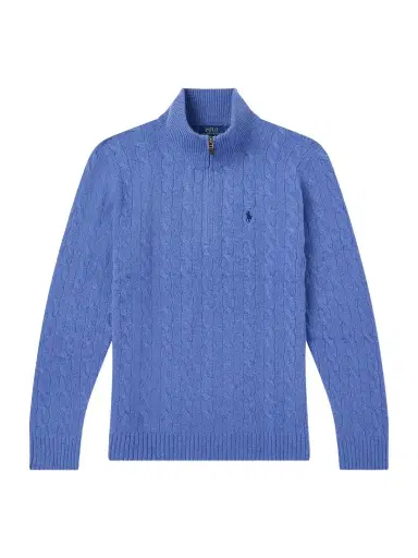 Polo Ralph Lauren Logo-Embroidered Wool and Cashmere-Blend Half-Zip Sweater - Men | Thumbnail 1