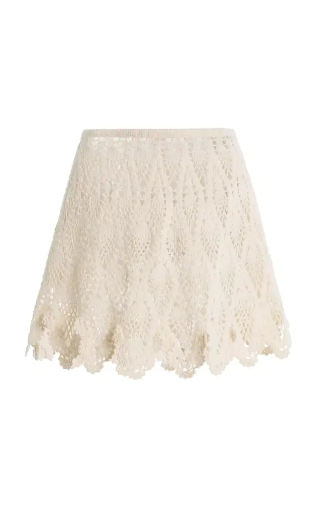 JW Anderson Crocheted Wool Lace Mini Skirt