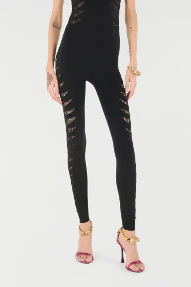 Roberto Cavalli Black Cut-Out Leggings | Thumbnail 2