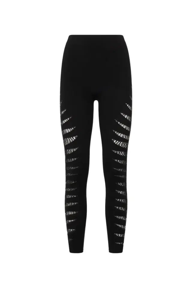 Roberto Cavalli Black Cut-Out Leggings