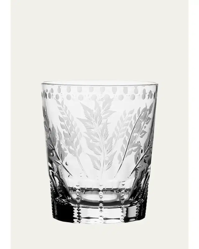 William Yeoward Crystal Fern Tumbler Double Old-Fashioned