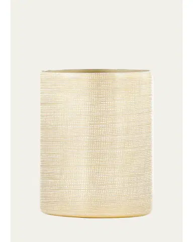Labrazel Woven Wastebasket, Gold | Thumbnail 1