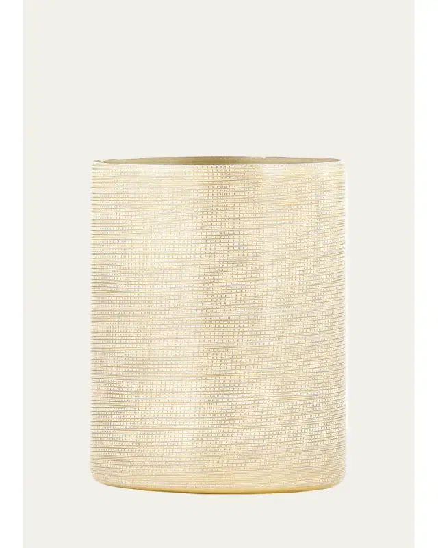 Labrazel Woven Wastebasket, Gold