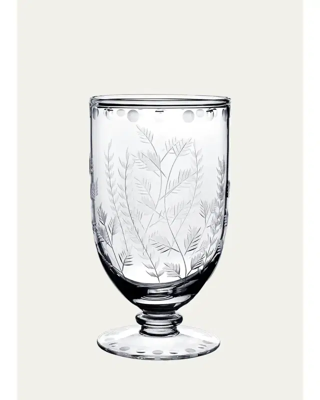 William Yeoward Crystal Fern Footed 7" Vase