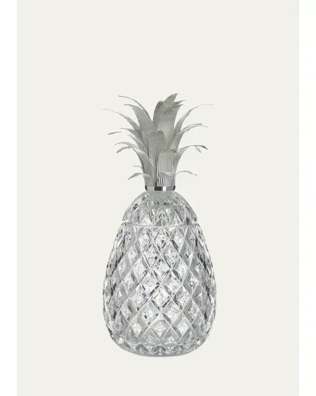 William Yeoward Crystal Isadora 11" Silver Pineapple Centerpiece