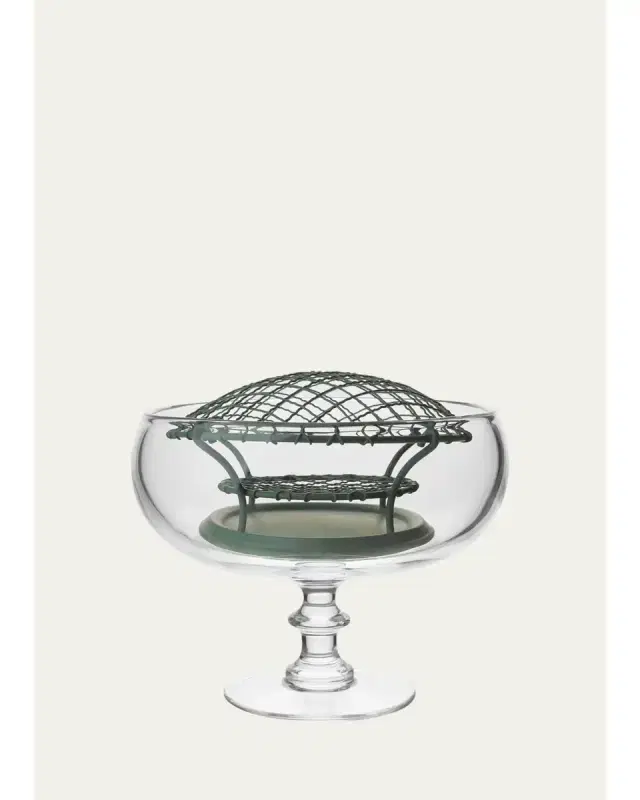 William Yeoward Crystal Classic Footed Rose Bowl & Wire