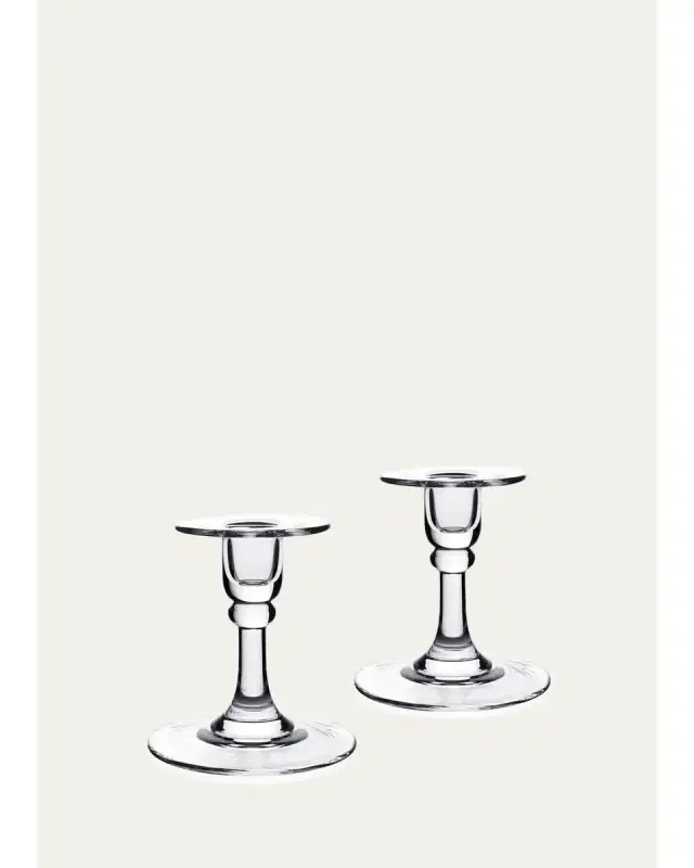 William Yeoward Crystal Classic Candlestick Holder Pair