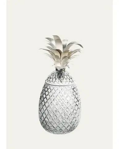 William Yeoward Crystal Isadora 26" Silver Pineapple Centerpiece | Thumbnail 1