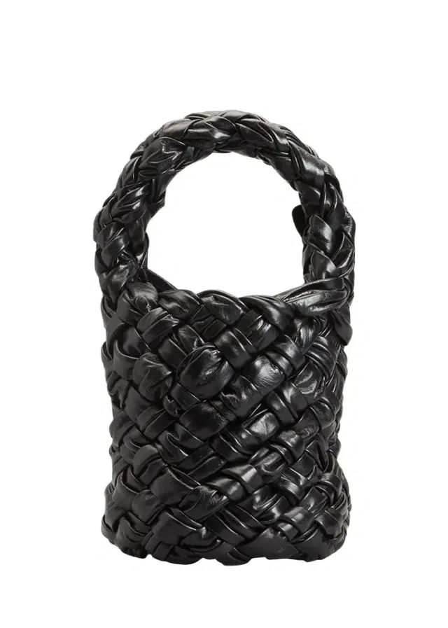Bottega Veneta Kalimero Mini Intrecciato Pleated Bucket Bag