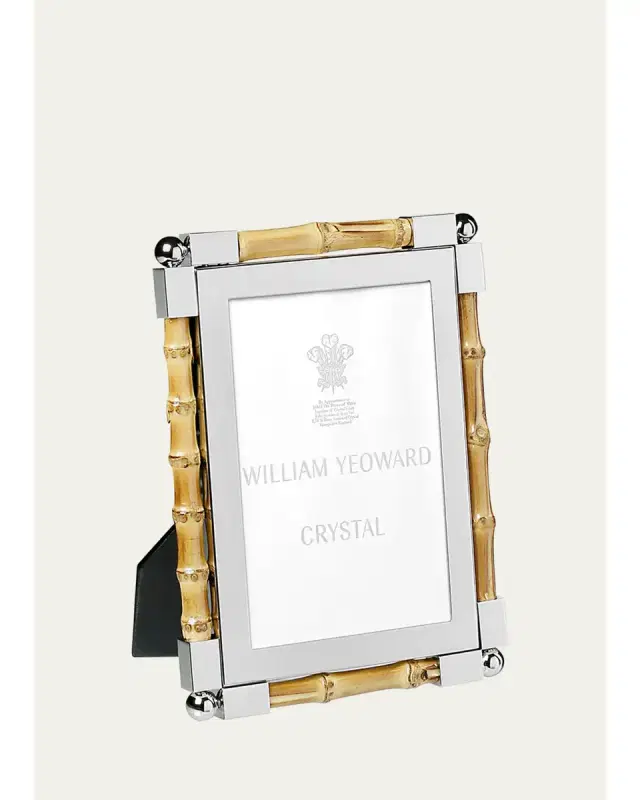William Yeoward Crystal Classic Bamboo Frame, 4" x 6"
