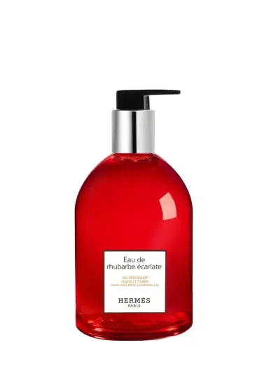 HERMÈS Eau de Rhubarbe Écarlate Hand and Body Cleansing Gel, 10.1 oz. | Thumbnail 1 HERMÈS Eau de Rhubarbe Écarlate Hand and Body Cleansing Gel, 10.1 oz. | Thumbnail 1