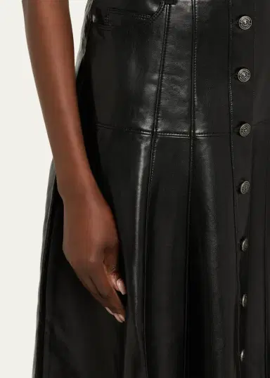 Cinq à Sept Veena Vegan Leather Midi Skirt | Thumbnail 5