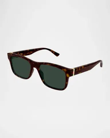 Gucci Men's Gg2085S Vertical Web Square Injection Sunglasses | Thumbnail 2