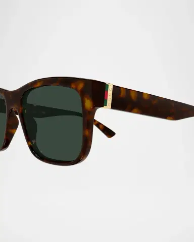 Gucci Men's Gg2085S Vertical Web Square Injection Sunglasses | Thumbnail 3