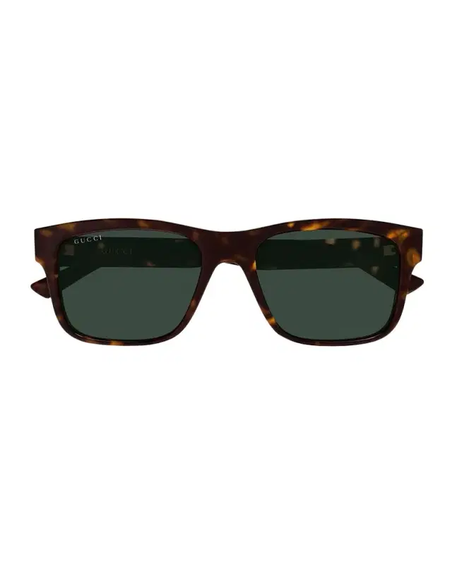 Gucci Men's Gg2085S Vertical Web Square Injection Sunglasses