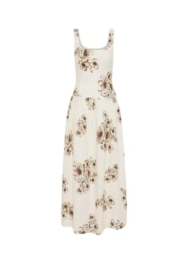 SIR. Freja Floral Linen Midi Dress