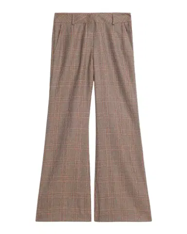 Maison Common Glen Plaid Wool Flared Trousers | Thumbnail 1