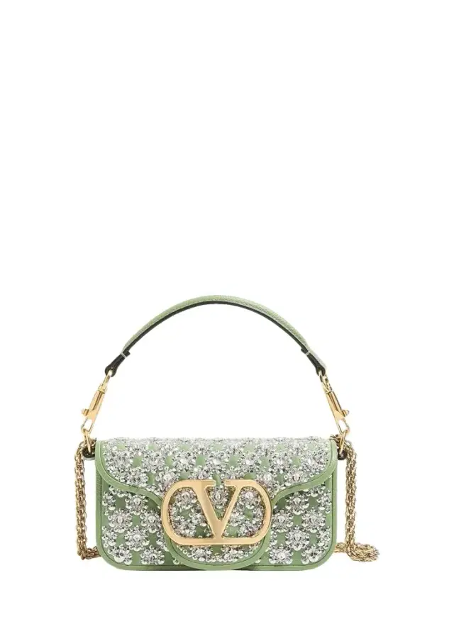 Valentino Garavani Locò Small Embroidered Shoulder Bag
