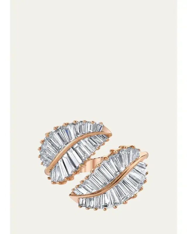 Anita Ko 18k Rose Gold & Diamond Palm Leaf Wrap Ring