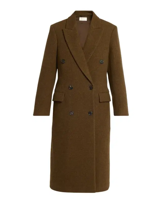 The Row Bamira Wool Double-Breasted Long Coat