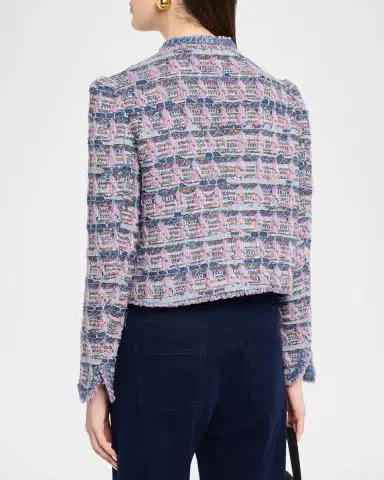 MAISON COMMON Boxy Tweed Cotton Jacket | Thumbnail 3
