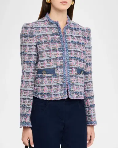 MAISON COMMON Boxy Tweed Cotton Jacket | Thumbnail 4