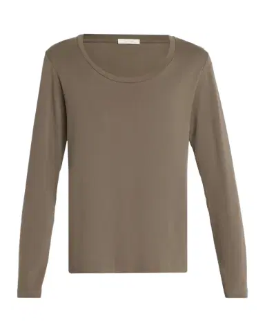 The Row Kalto Scoop-Neck Cotton Jersey Long-Sleeve T-Shirt | Thumbnail 1