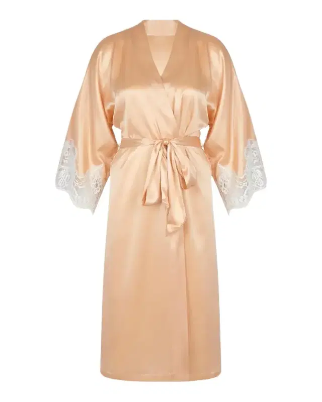 Lise Charmel Splendeur Lace-Trim Silk-Blend Robe