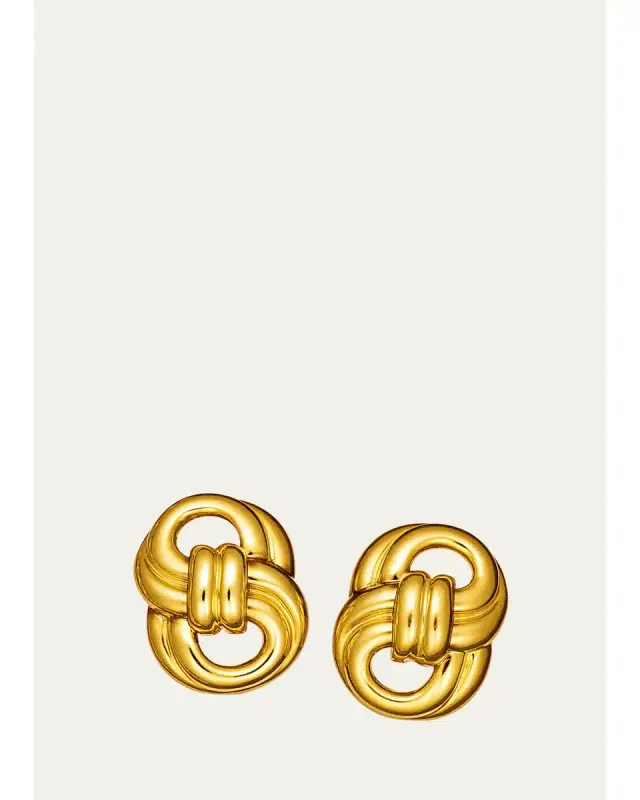 VERDURA 18K Yellow Gold Figure 8 Clip-On Earrings