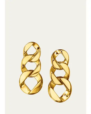 VERDURA 18K Yellow Gold Curb-Link Piccolo Clip-On Earrings | Thumbnail 1