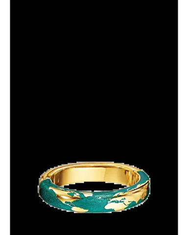 VERDURA 18K Yellow Gold Green Enamel Day Bangle | Thumbnail 2