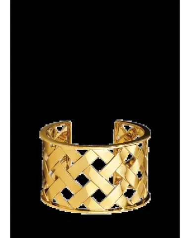 VERDURA 18K Yellow Gold Criss Cross Cuff Bracelet | Thumbnail 2
