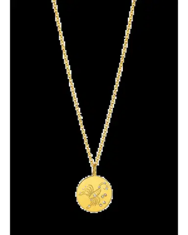 VERDURA 18K Yellow Gold Diamond Zodiac Necklace, Scorpio | Thumbnail 2