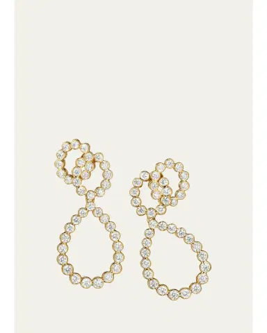 VERDURA 18K Yellow Gold Diamond Looped Clip-On Earrings | Thumbnail 1