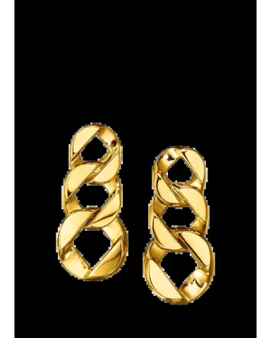 VERDURA 18K Yellow Gold Curb-Link Piccolo Clip-On Pendant Earrings | Thumbnail 2