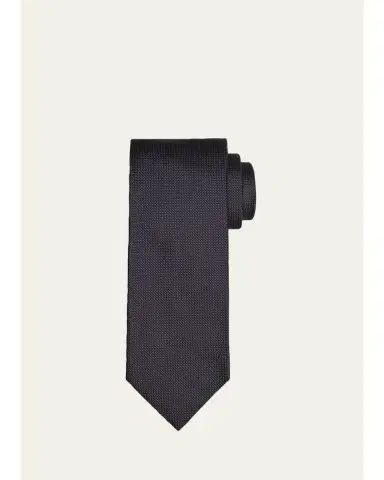 Tom Ford Men's Tonal Textured Silk Tie | Thumbnail 3