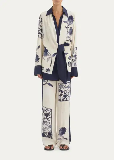 SIR. Phillipa Silk-Blend Wide-Leg Trousers | Thumbnail 2 SIR. Phillipa Silk-Blend Wide-Leg Trousers | Thumbnail 2