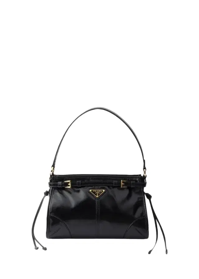 Prada Bonnie Glossy Leather Top-Handle Bag