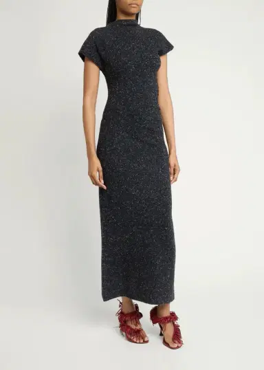 Proenza Schouler Abie Donegal-Effect Knit Wool Maxi Dress | Thumbnail 2