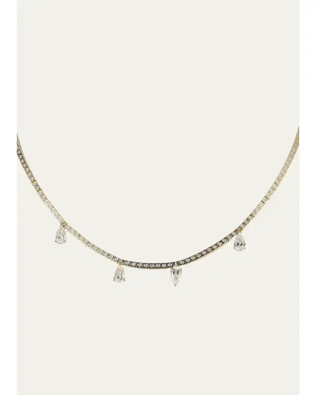 Type Jewelry LEGGO Fringe 4-Drop Diamond Necklace