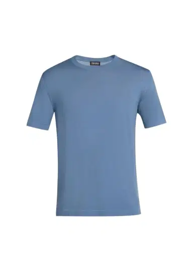 Zegna Men's Trofeo Wool Solid Crewneck T-Shirt | Thumbnail 1