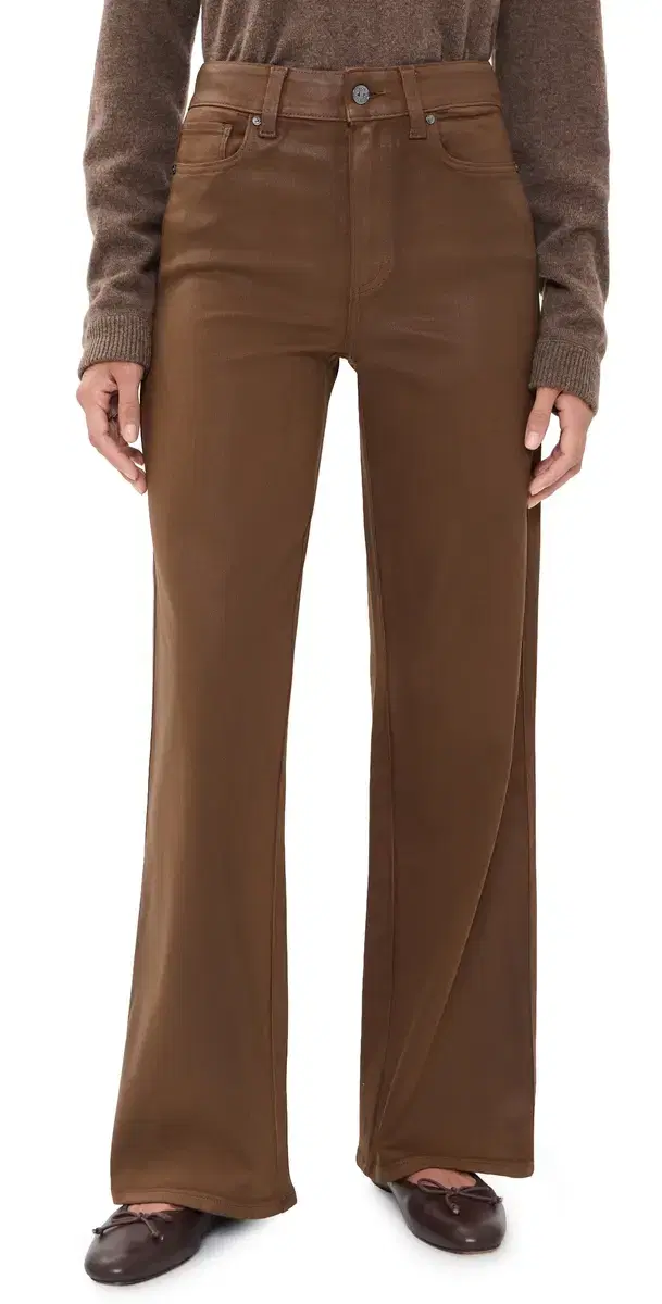 PAIGE Coated Anessa Coated Jeans Cognac Luxe Coating