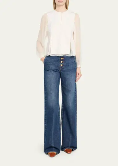 Ulla Johnson Lucette Long-Sleeve Blouse | Thumbnail 2