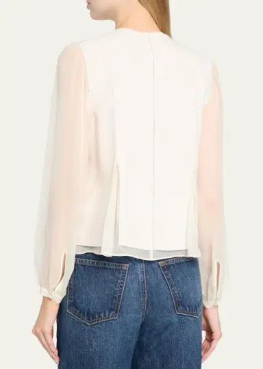 Ulla Johnson Lucette Long-Sleeve Blouse | Thumbnail 3