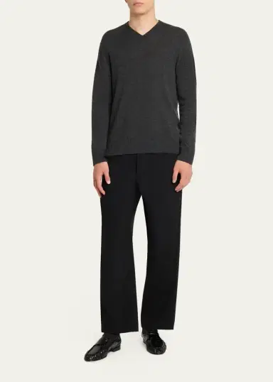 The Row Men's Pascale Wool Twill Pull-On Pants | Thumbnail 2