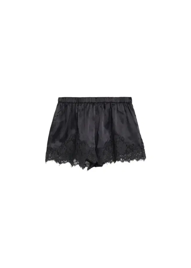 RE/DONE Jennie Lace-Trim Satin Shorts
