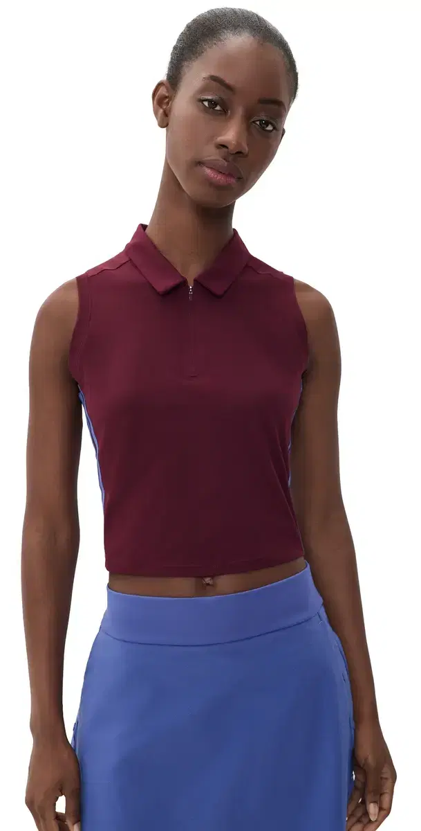 Adidas Golf Beyond Crop Polo Tank aroon