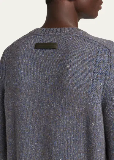 Zegna Men's Cashmere and Wool Melange Crewneck Sweater | Thumbnail 5